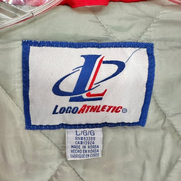 Ohio State Buckeyes L Red Puffer Jacket With Hood & Logo Athletic Branding - Picture 4 of 13